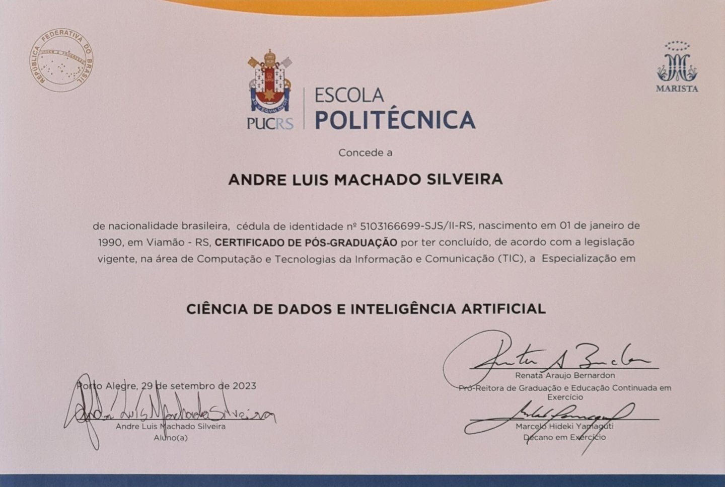 PUCRS Certificado p.1